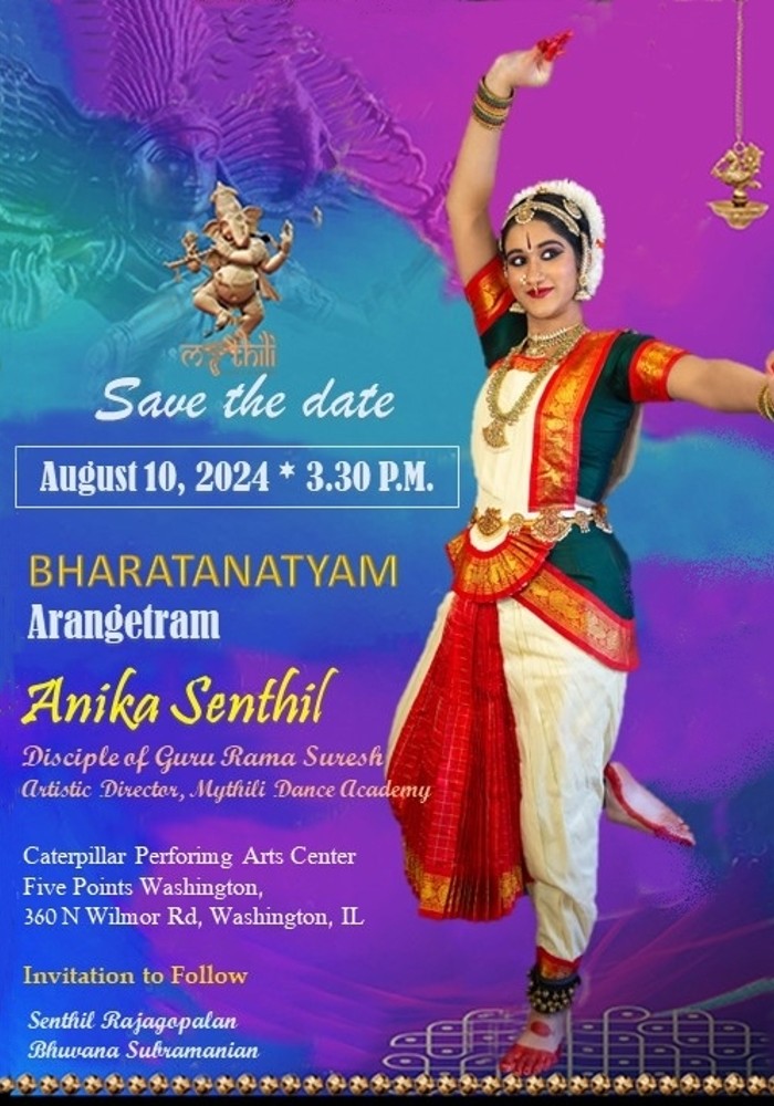 Anika Senthil Bharatanatyam Arangetram